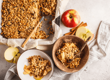 Crumble aux pommes et flocons d'avoine