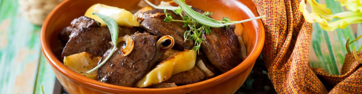foie de poulet aux pommes