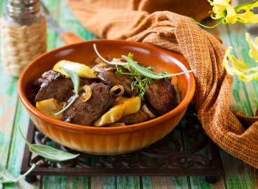 foie de poulet aux pommes