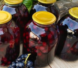 Compote de pommes et de raisins pour l'hiver