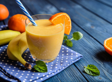 Smoothie orange banane pomme