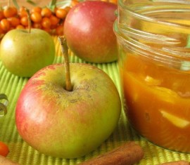 Confiture de pommes et d'argousier