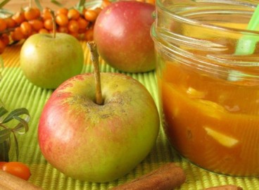 Confiture de pommes et d'argousier