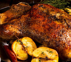 Canard farci aux pommes