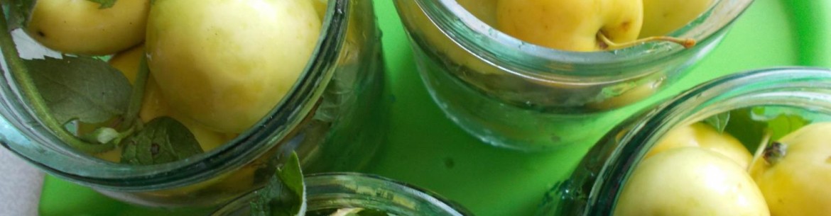 Pommes sucrées et parfumées au sirop de menthe