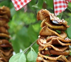 Séchage des pommes à l'air libre, au soleil et à l'ombre