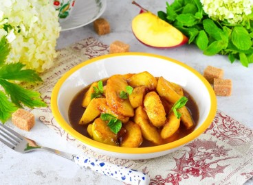 Pommes au caramel salé