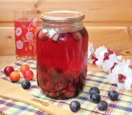 Compote de pommes et de prunelliers pour l'hiver