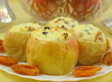 Pommes cuites au four avec du fromage blanc