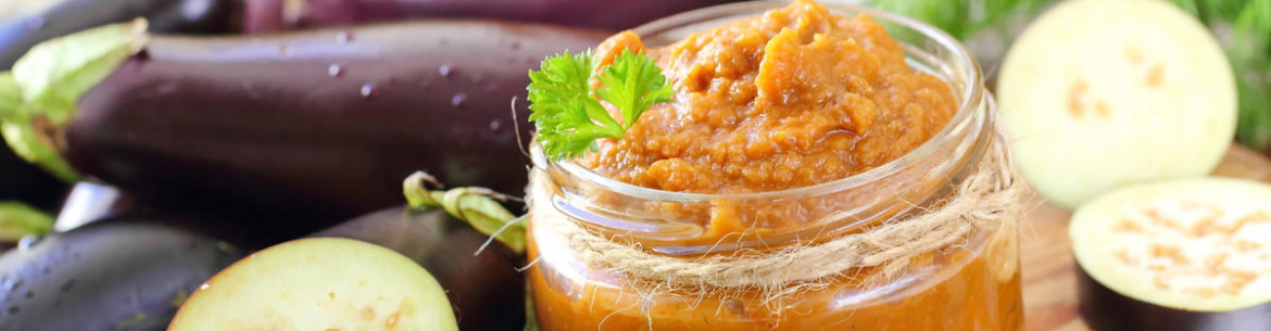 Caviar d'aubergine aux pommes