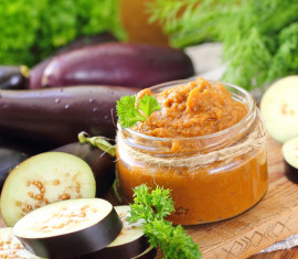 Caviar d'aubergine aux pommes