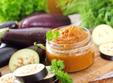 Caviar d'aubergine aux pommes