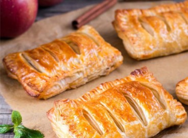 Feuilletés aux pommes : roses et tendres