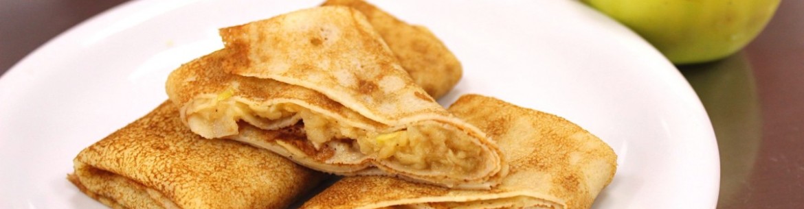 Crêpes aux pommes et à la cannelle