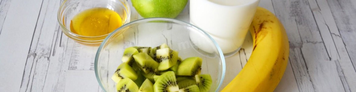 Smoothie pomme, banane et kiwi