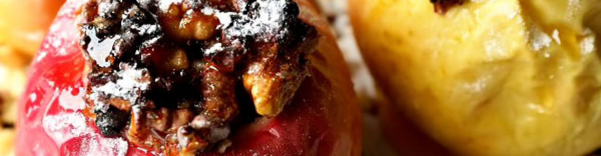 Pommes cuites au four avec des noix