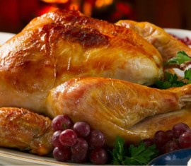 Dinde aux pommes au four