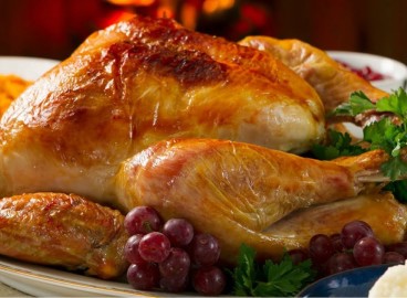 Dinde aux pommes au four