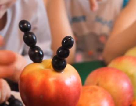 Chenille en pomme à faire soi-même : idées de bricolage pour la maternelle
